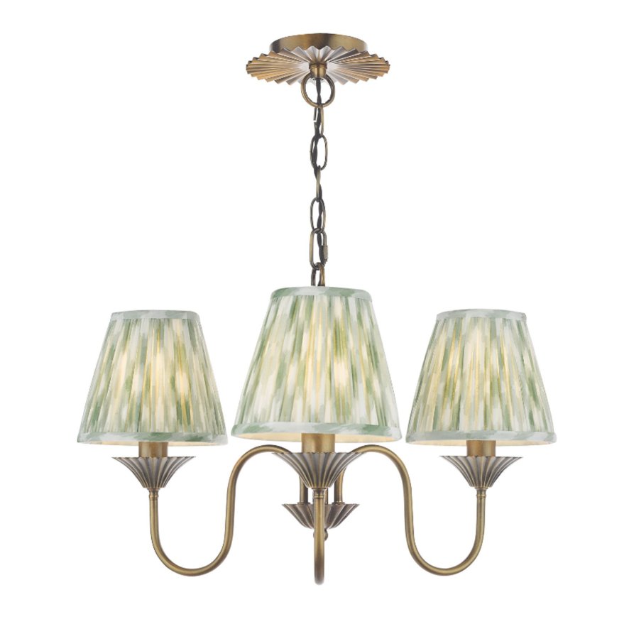 Dar Lighting Dar - Lydian 3 Light Pendant (Antique Bronze With Shade)