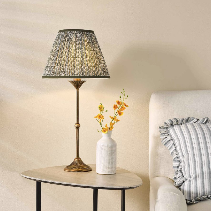 Dar Lighting Dar - Lydian Table Lamp (Antique Bronze With Shade)