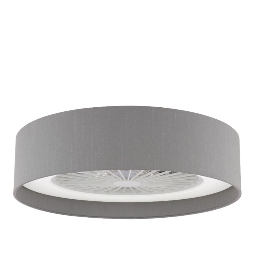 Dar Lighting Dar - Fan Flush White With Shade LED