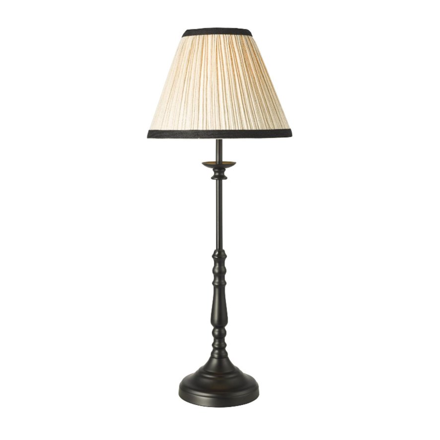 Dar - Judy Satin Black Table Lamp With Shade
