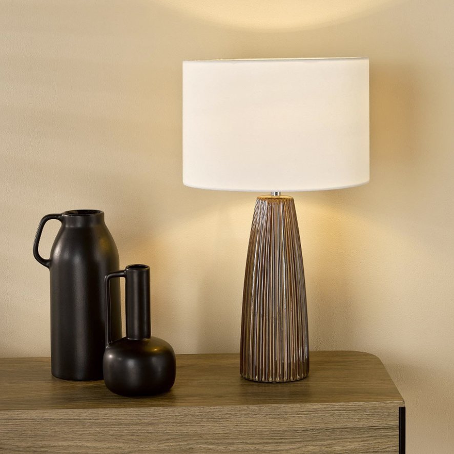 Dar Lighting Dar - Kaulana Table Lamp (Brown With Shade)