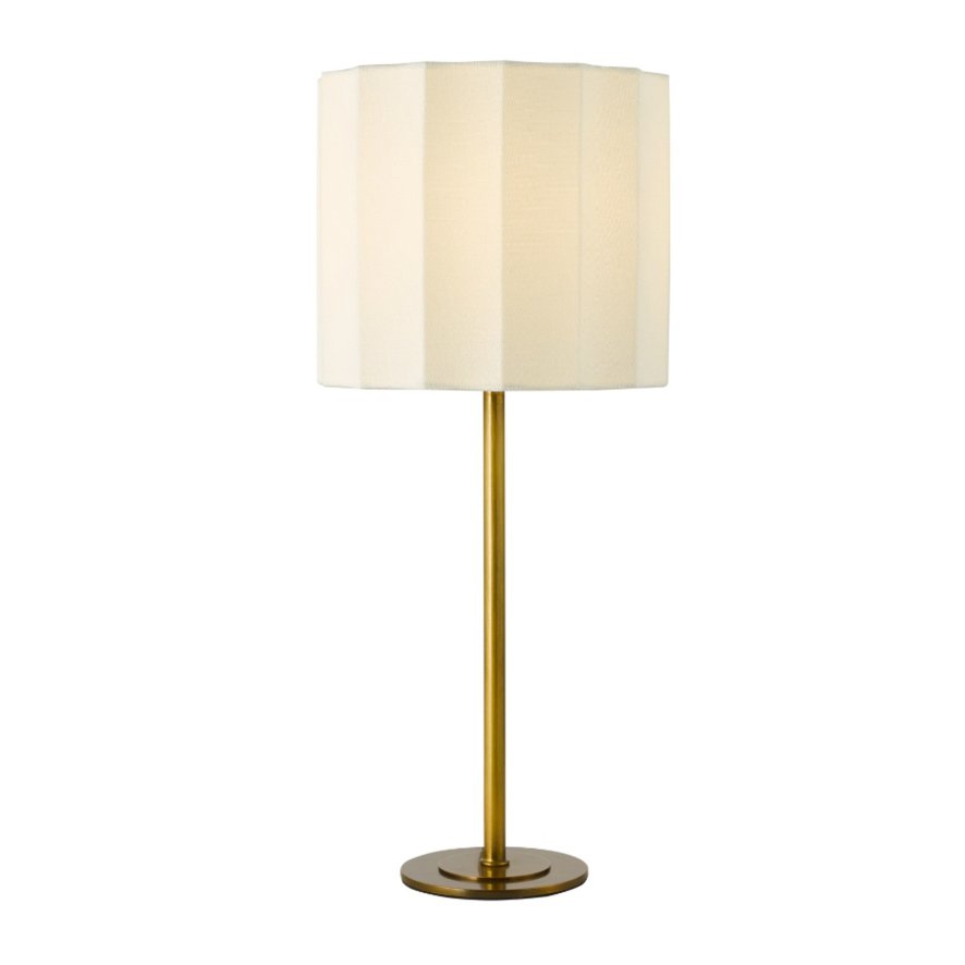 Dar Lighting Dar - Noura Table Lamp (Antique Bronze and Ivory Shade)