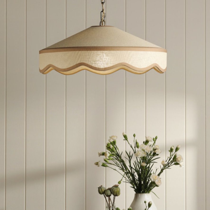 Dar Lighting Laura Ashley - Buckenham 1 Light Pendant (Rattan)