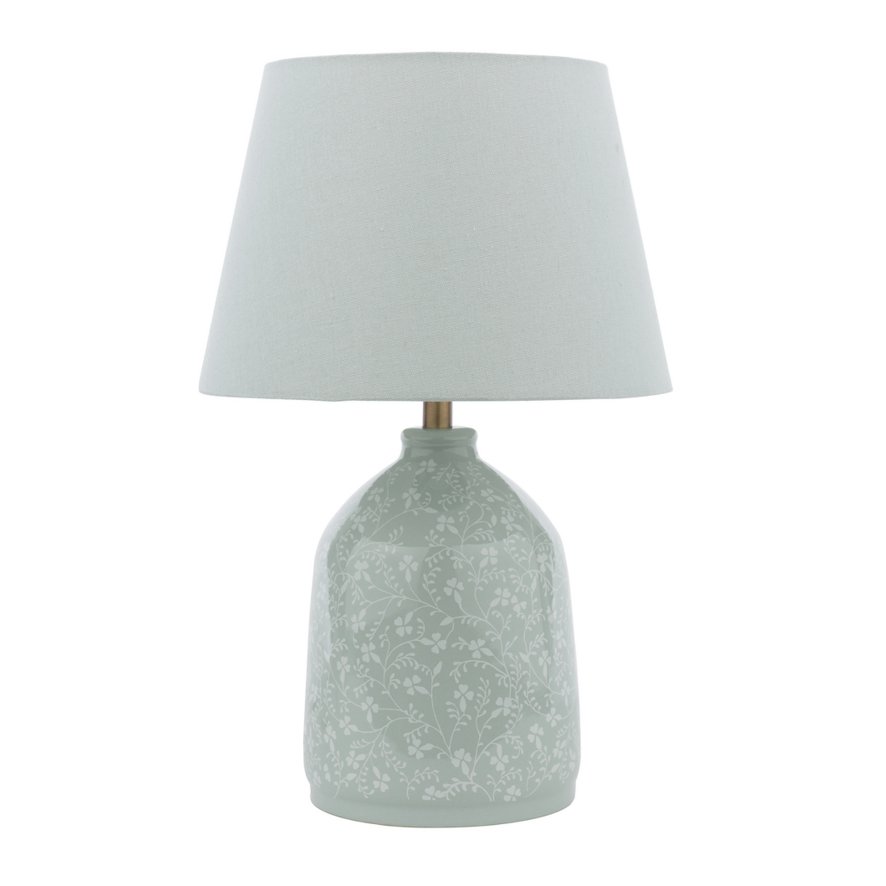 Dar Lighting Laura Ashley - Campion Table Lamp (Duck Egg Ceramic with Shade)
