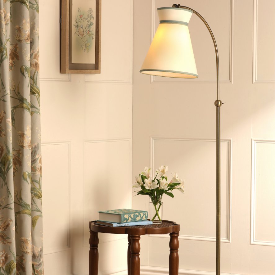 Laura Ashley Lighting Laura Ashley - Dearham Floor Lamp Antique Brass