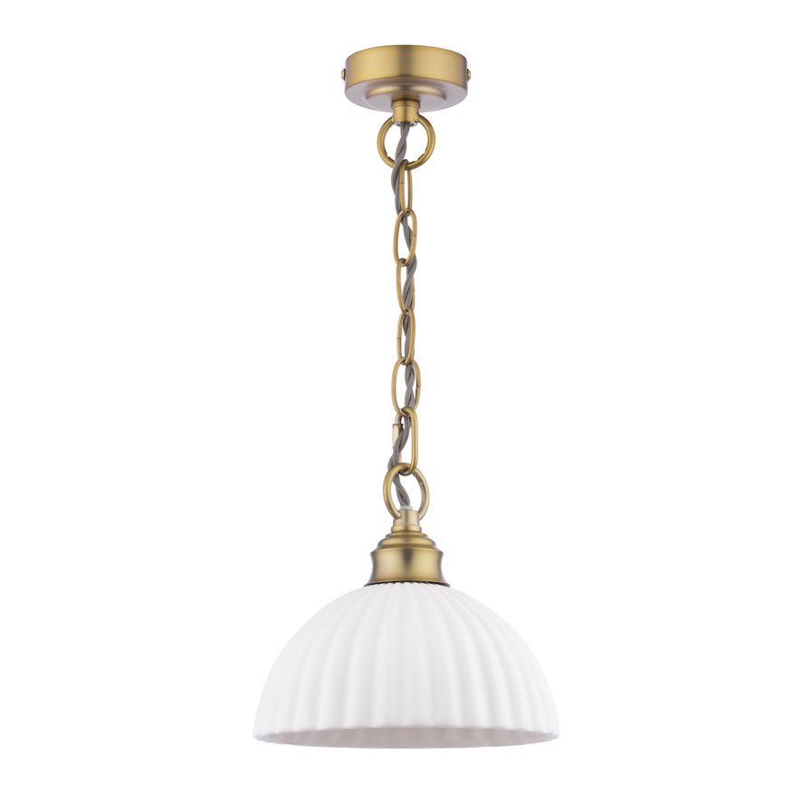 Dar Lighting Laura Ashley - Durford Pendant (Matt Antique Brass)