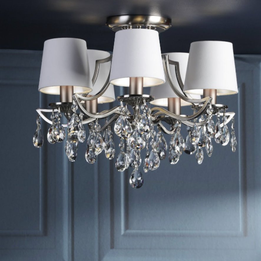 Dar Lighting Laura Ashley - Enstone Semi-Flush Chandelier