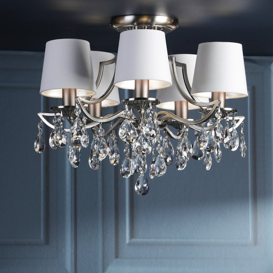 Dar Lighting Laura Ashley - Enstone Semi-Flush Chandelier