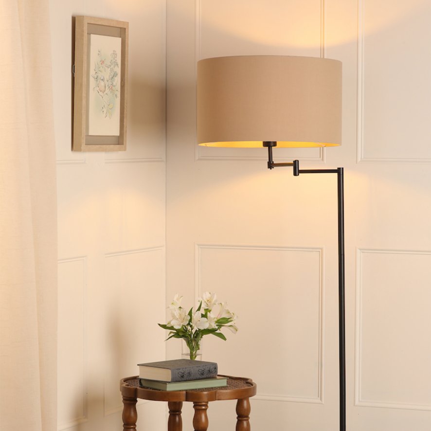 Laura Ashley Lighting Laura Ashley - Marlowe Floor Lamp Black