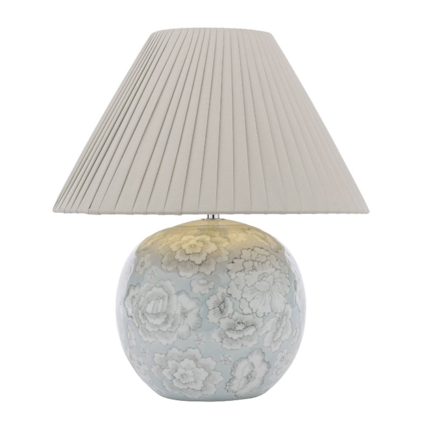 Dar Lighting Laura Ashley - Montford Blue Table Lamp