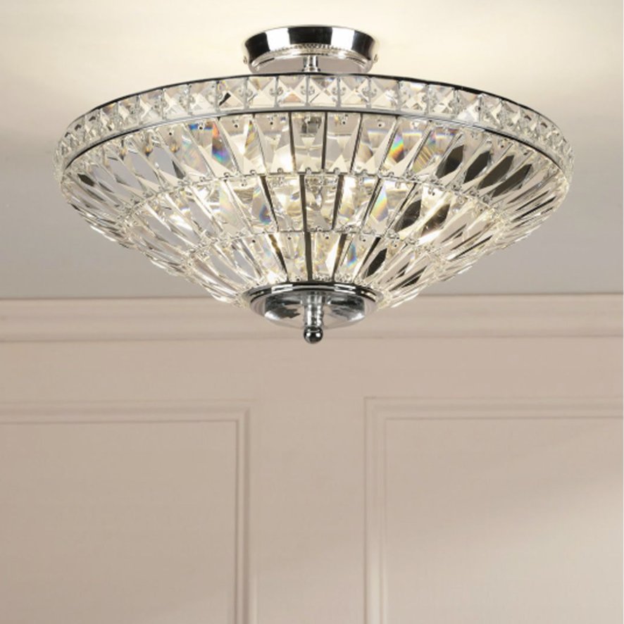Dar Lighting Laura Ashley - Vienna Semi-Flush Ceiling Light
