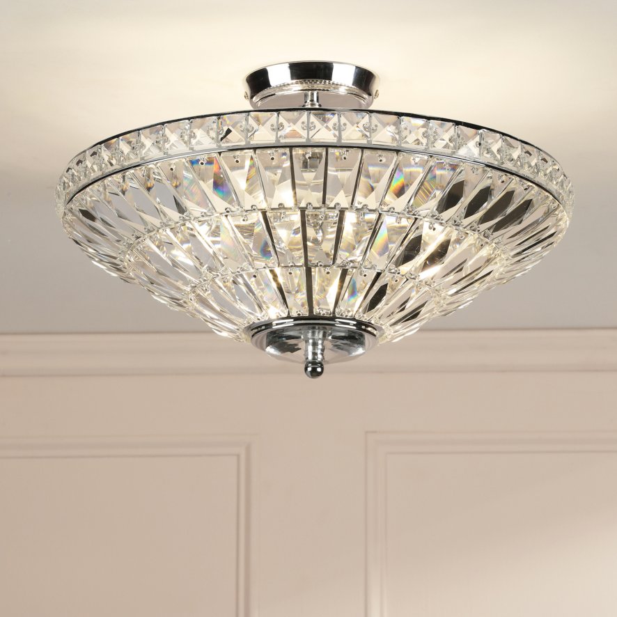 Dar Lighting Laura Ashley - Vienna Semi-Flush Ceiling Light