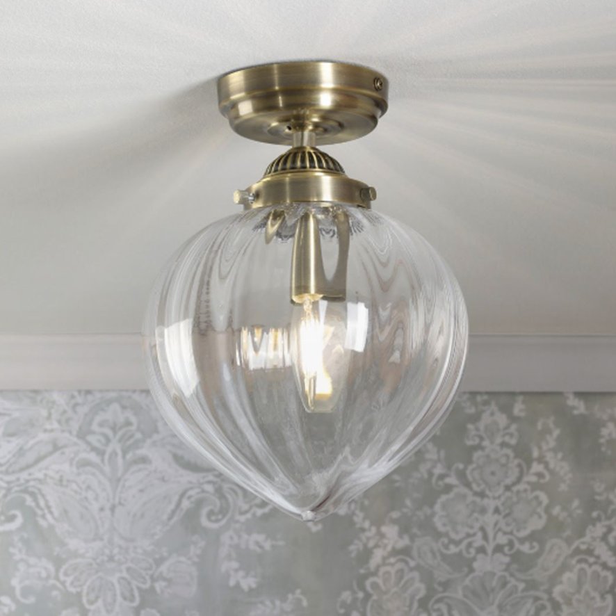 Dar Lighting Laura Ashley - Whitham Ceiling Light (Matt Antique Brass)