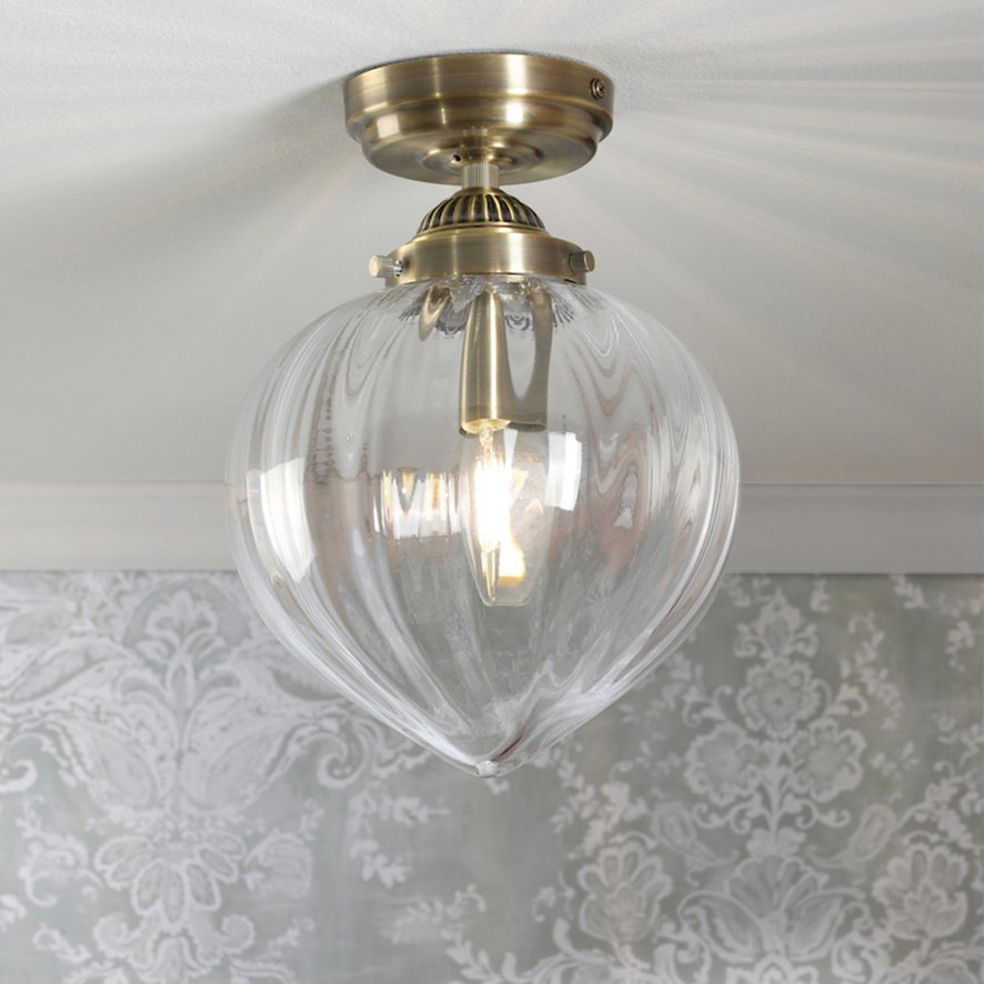 Dar Lighting Laura Ashley - Whitham Ceiling Light (Matt Antique Brass)