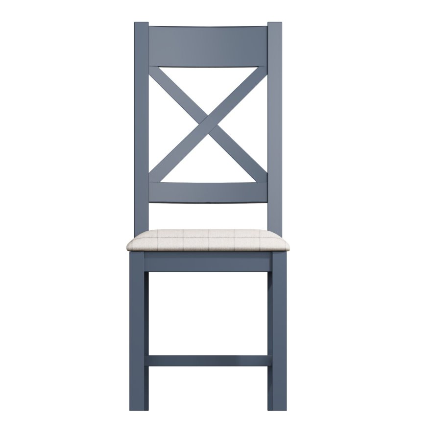 Kettle Interiors Glamorgan - Cross Back Dining Chair (Natural Check)