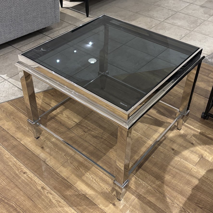 Kesterport Ltd Janis - Lamp Table (Blue/Grey Glass Top)