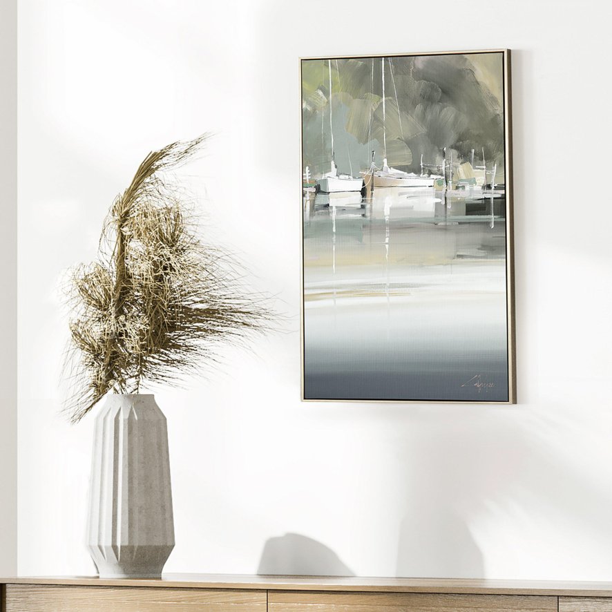Gallery Direct Peaceful Mooring - Framed Canvas