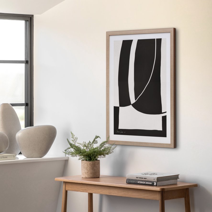 Gallery Direct Abstract Noir et Blanc - Framed Art
