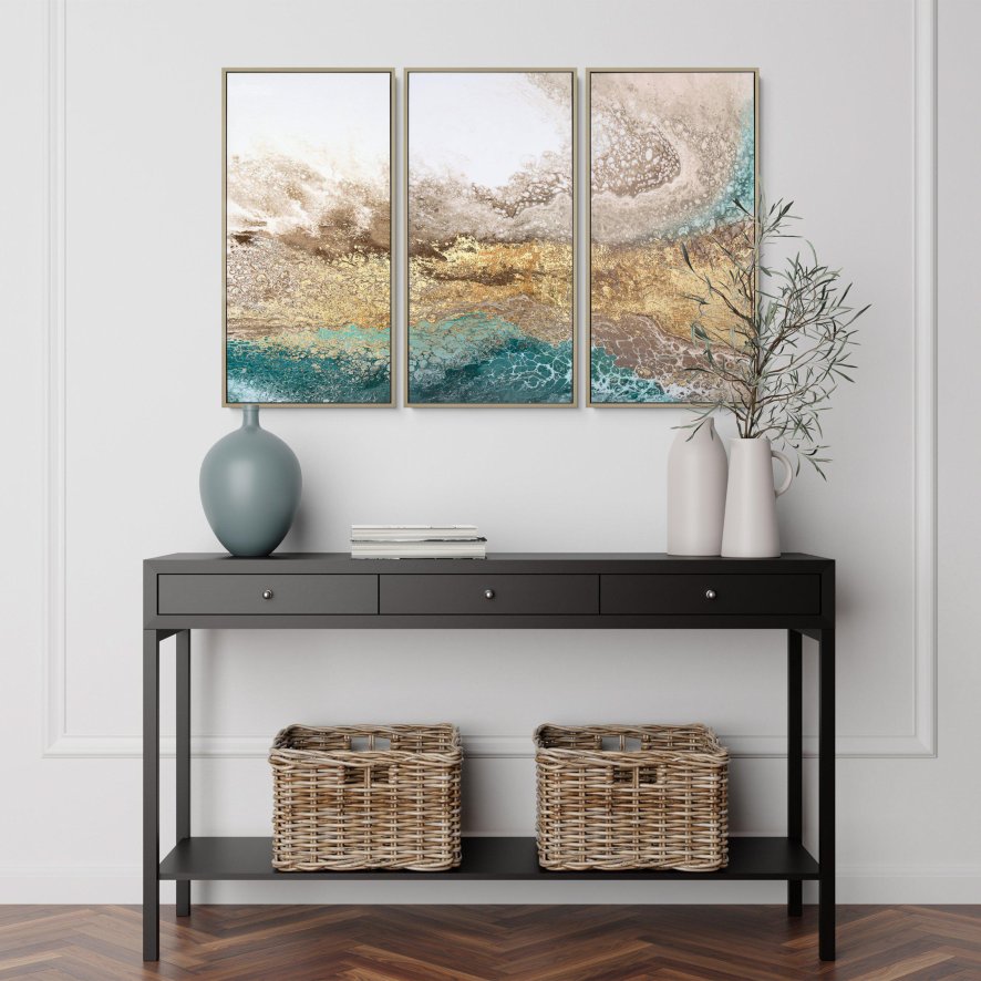 Gallery Direct Serene Triptych - Framed Canvas