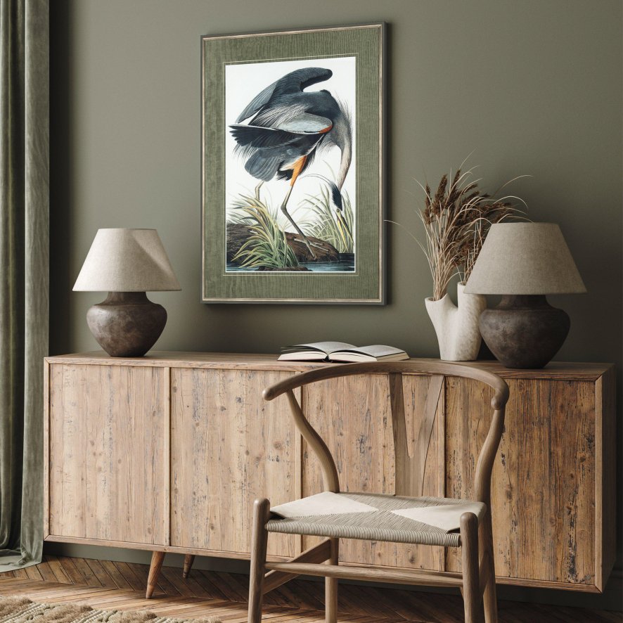Gallery Direct Vintage Blue Heron - Framed Art