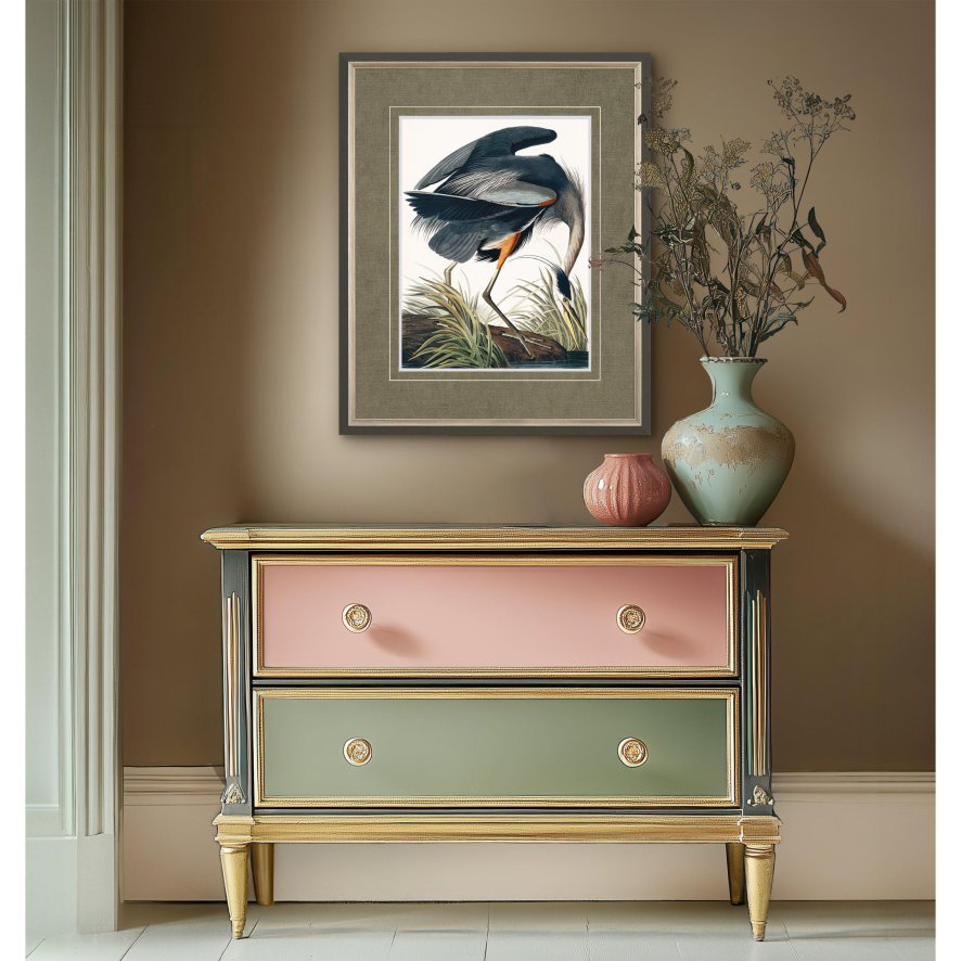 Gallery Direct Vintage Blue Heron Small - Framed Art