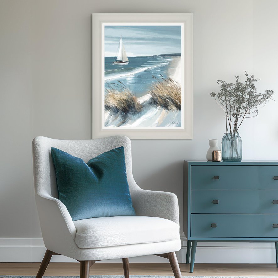 Gallery Direct White Sails - Framed Canvas