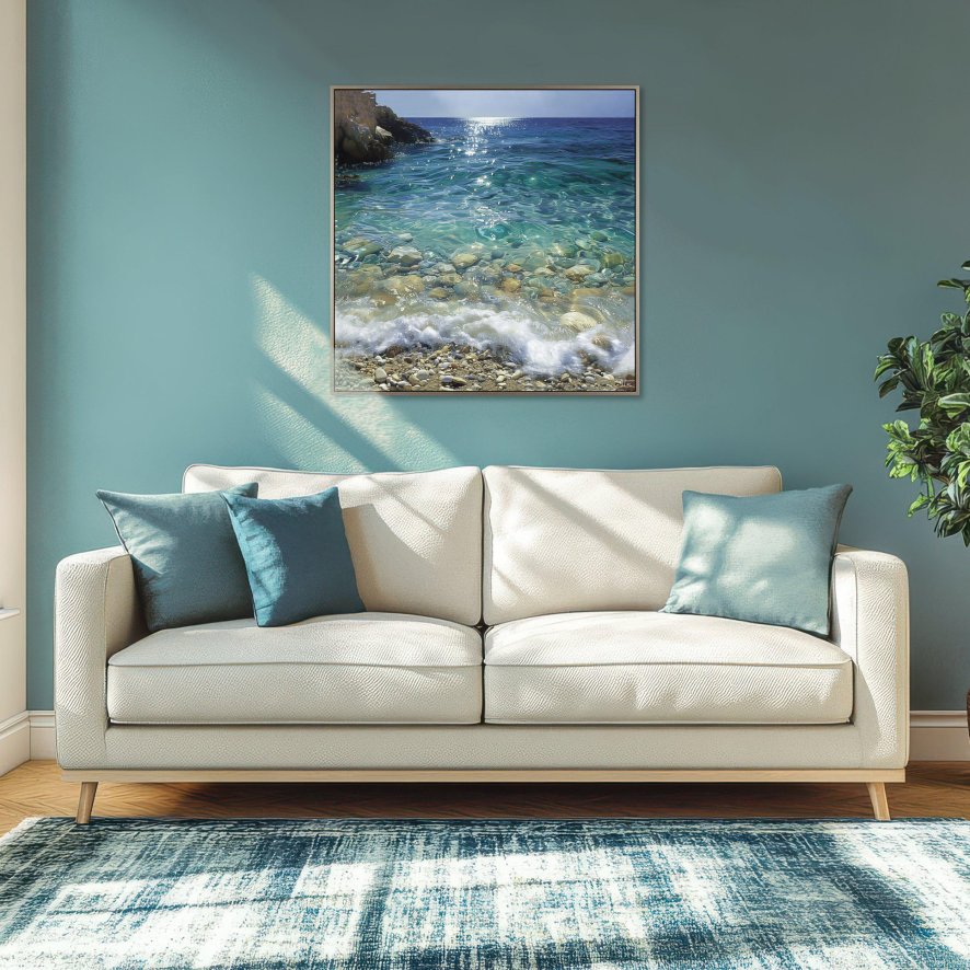 Gallery Direct Crystal Waters - Framed Canvas