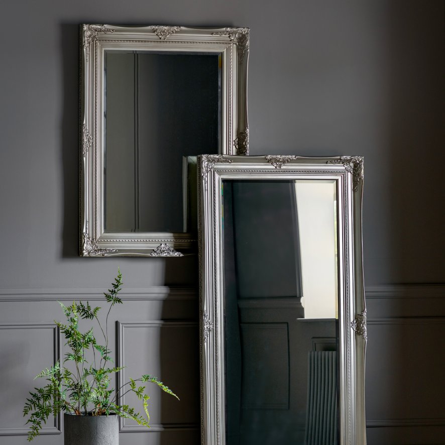 Gallery Direct Hampshire - Rectangle Mirror Ant Silver