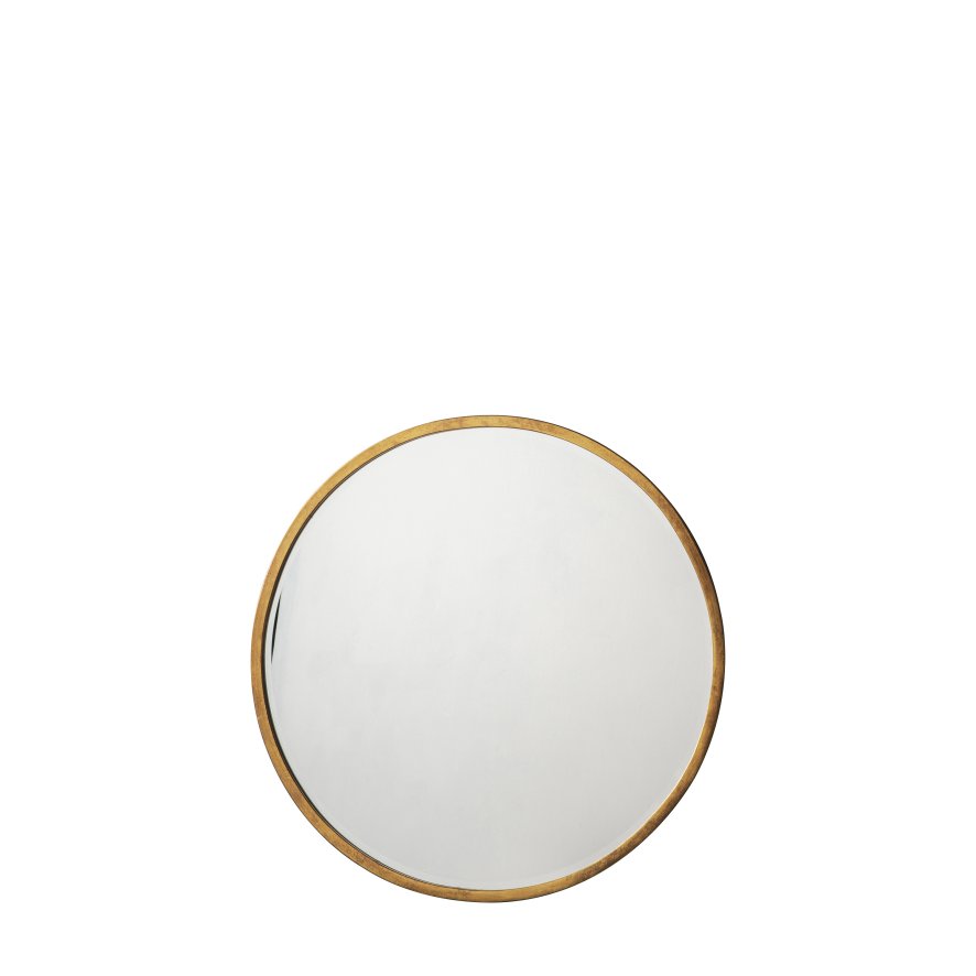 Gallery Direct Higgins - Round Mirror Antique Gold Small