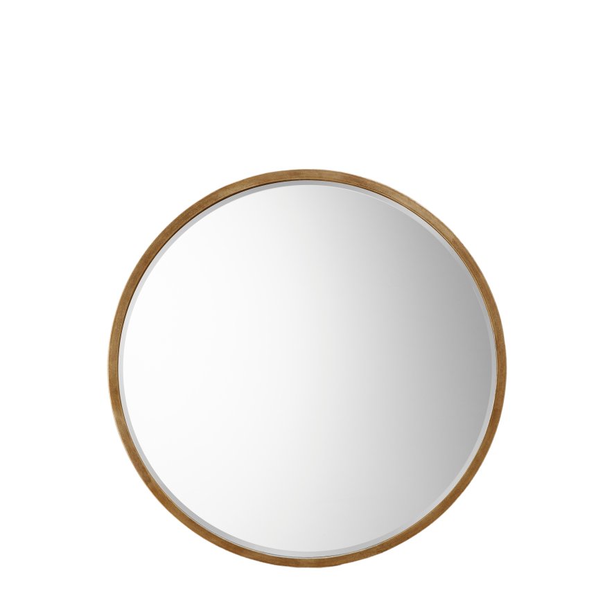 Gallery Direct Higgins - Round Mirror Antique Gold Large