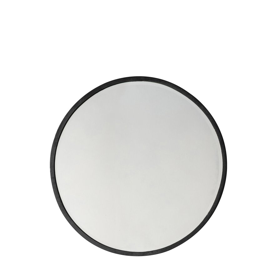 Gallery Direct Higgins - Round Mirror Black Small