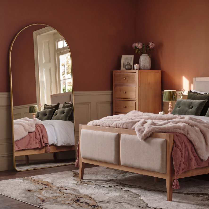 Gallery Direct Holworth - Arch Mirror Gold Large