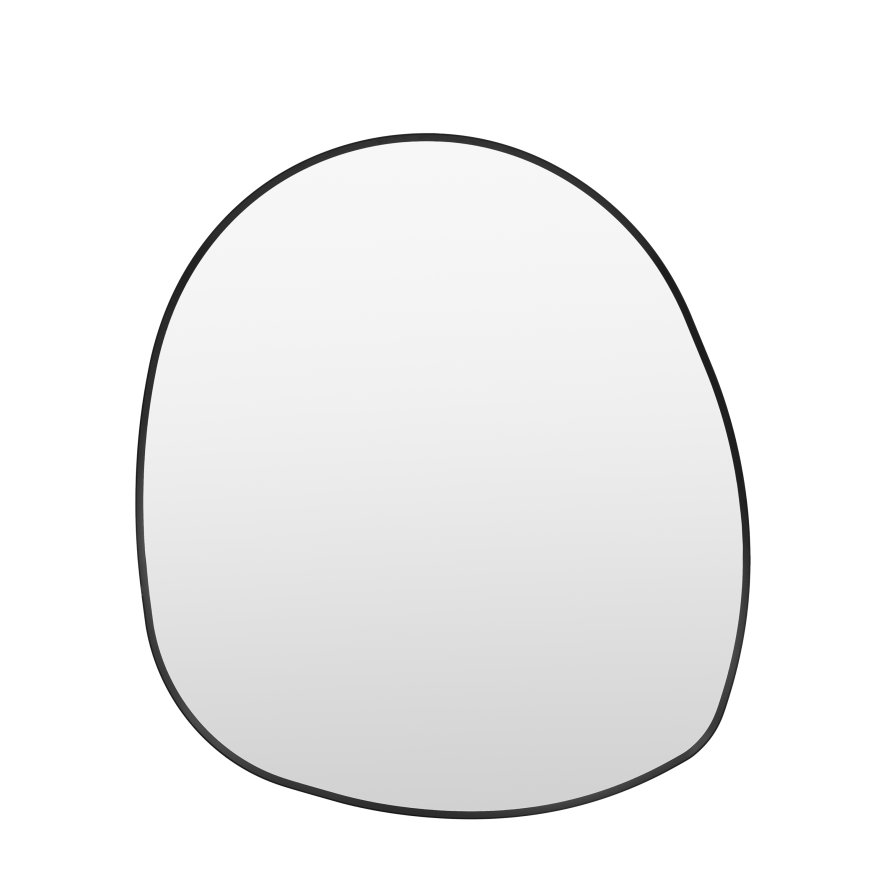 Gallery Direct Holworth - Pebble Mirror Black Large