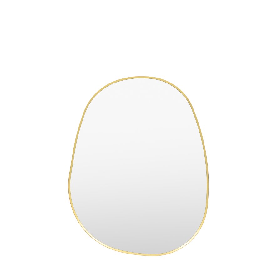 Gallery Direct Holworth - Pebble Mirror Gold Small
