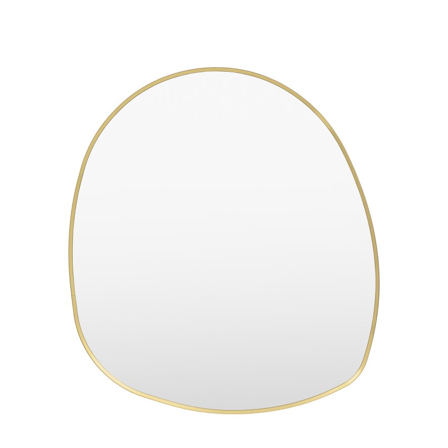 Gallery Direct Holworth - Pebble Mirror Gold Large