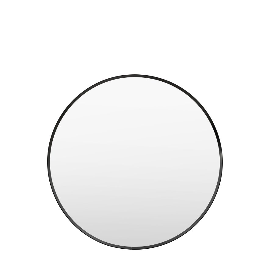 Gallery Direct Holworth - Small Round Mirror Black