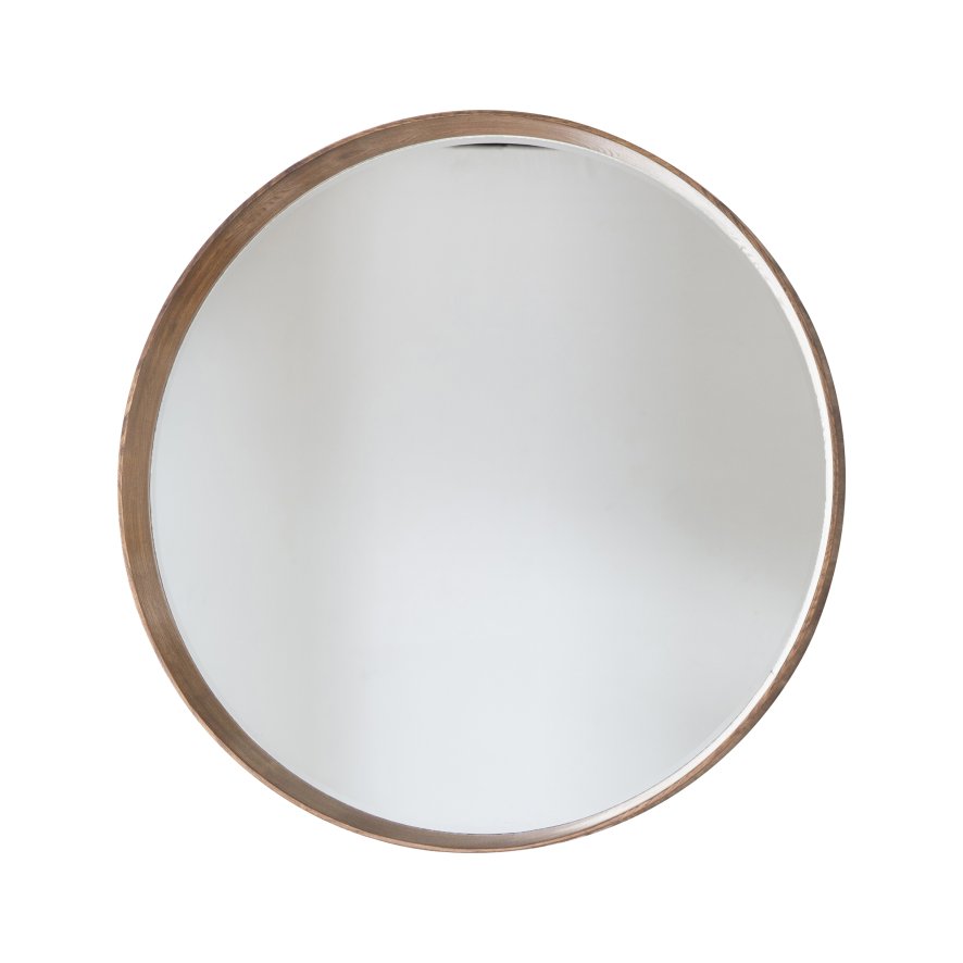 Gallery Direct Keaton - Round Mirror Oak Large