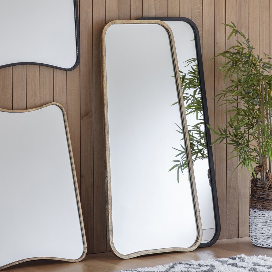 Gallery Direct Kurva - Leaner Gold Mirror