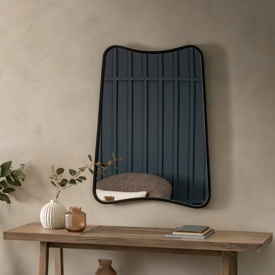 Gallery Direct Kurva - Rectangle Mirror Black