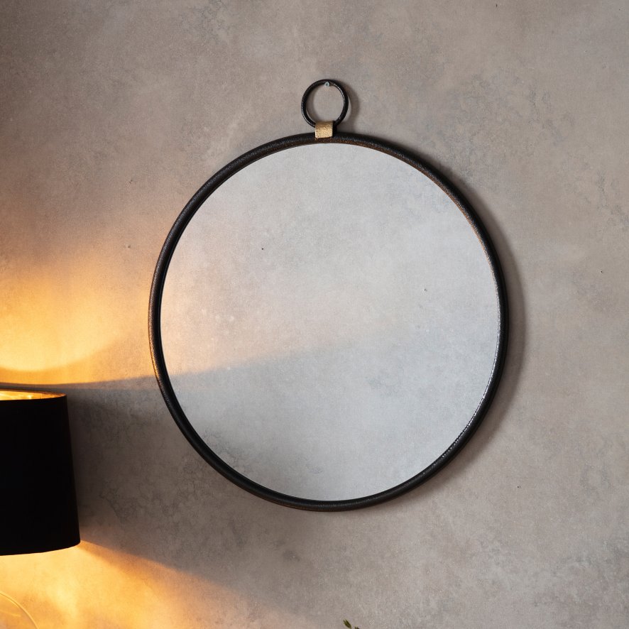 Gallery Direct Bayswater - Black Round Mirror
