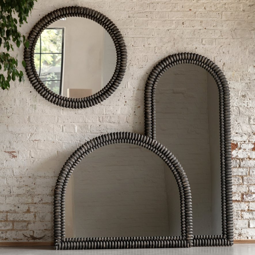 Gallery Direct Pimlico - Arch Leaner Black Wash Mirror