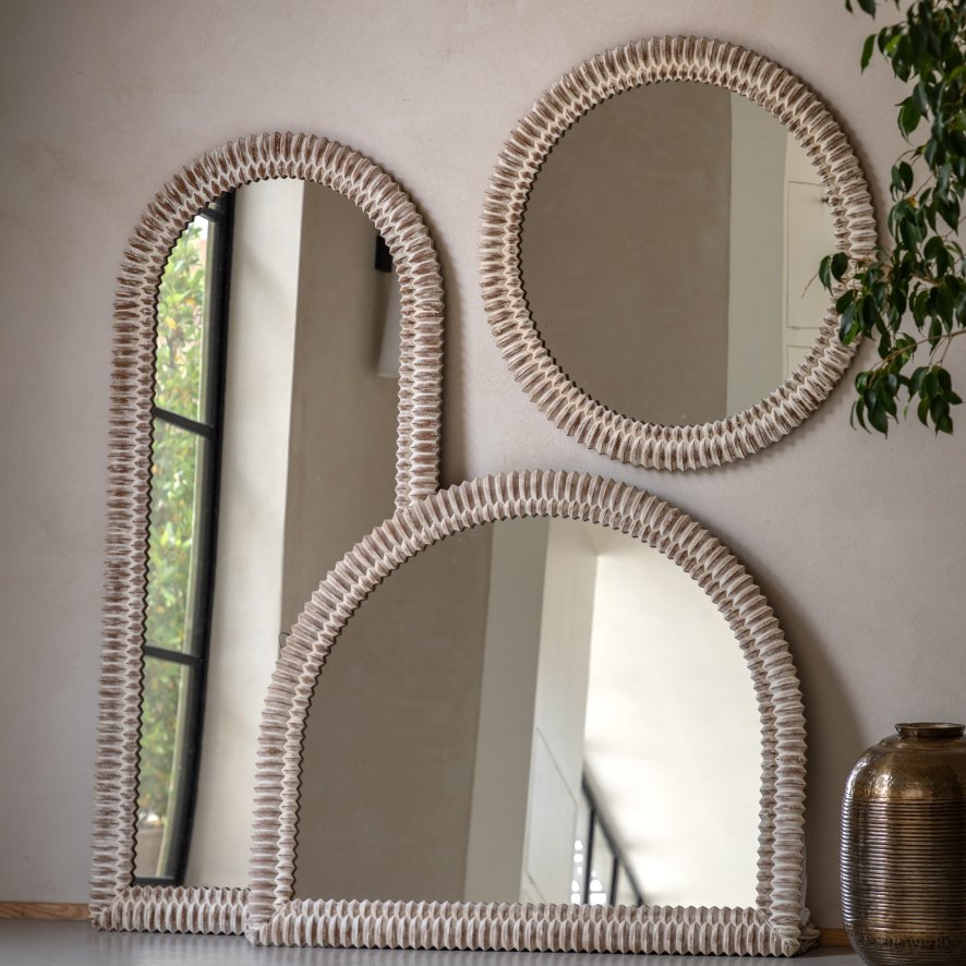 Gallery Direct Pimlico - Arch Leaner White Wash Mirror