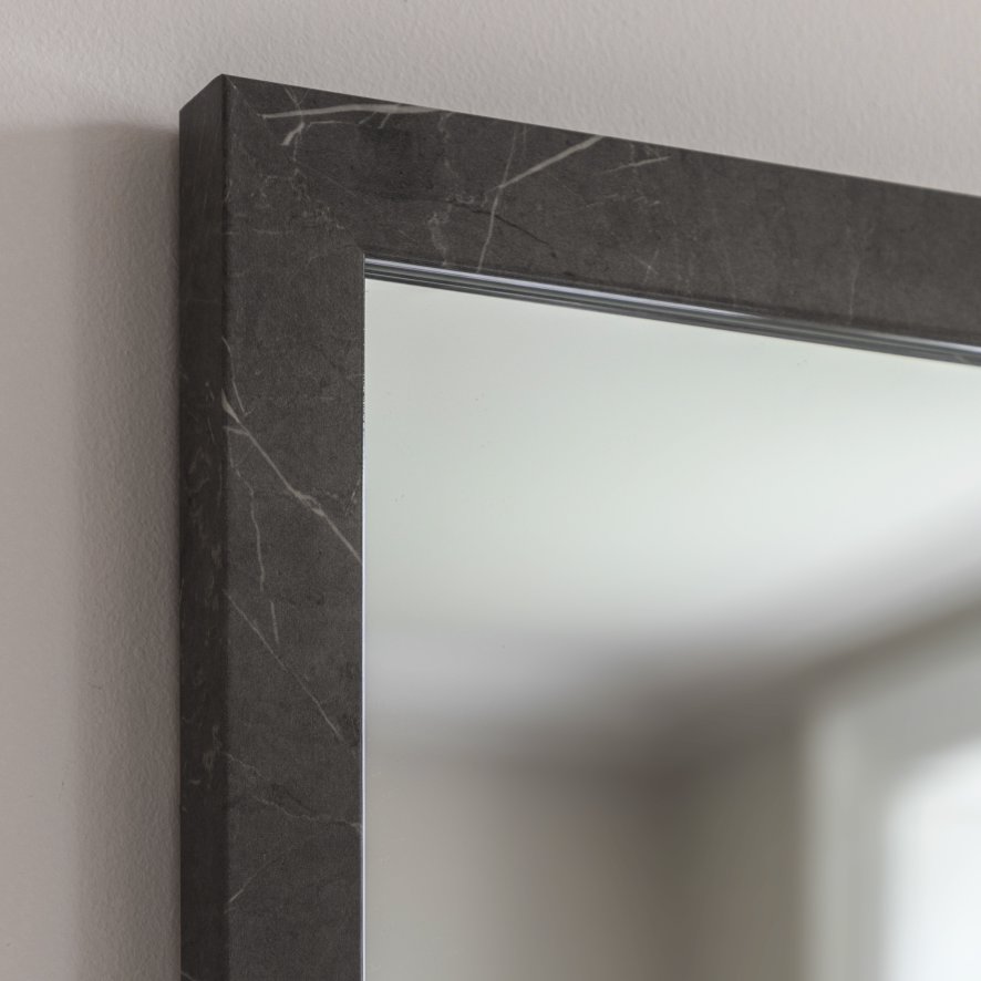 Gallery Direct Romano - Rectangle Mirror Marbled Grey