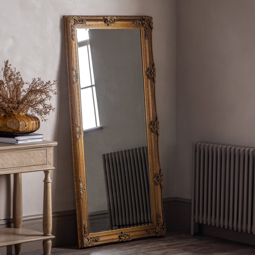 Gallery Direct Abbey - Leaner Mirror Gold