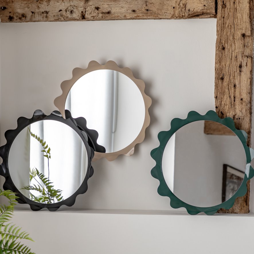 Gallery Direct Shoreditch - Round Mirror Charcoal