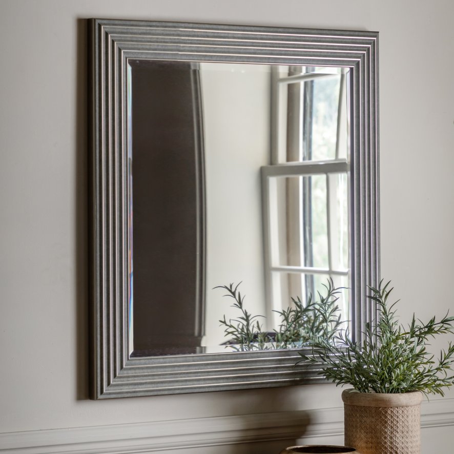 Gallery Direct Whitechapel - Square Mirror Silver