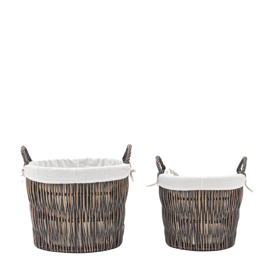 Accessories - Linen Basket Nest with Liner (Set of 2)