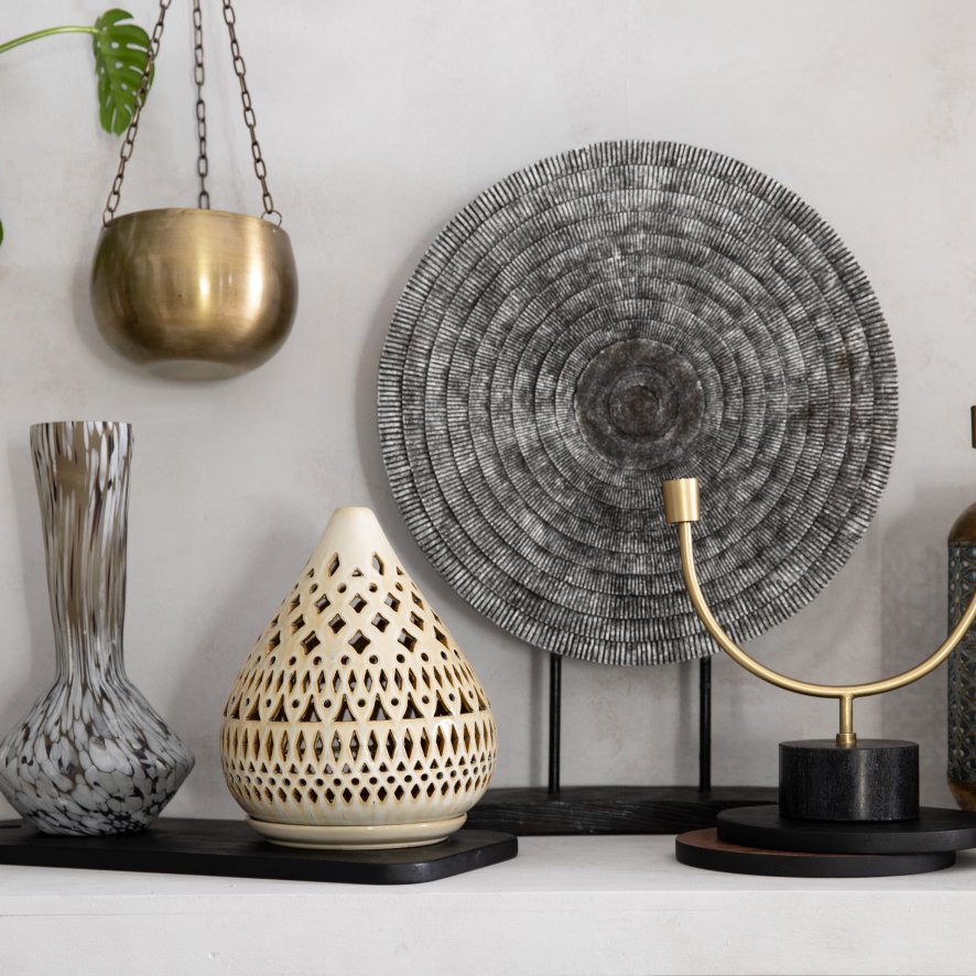 Gallery Direct Accessories - Aditya Vase Mottled Brown (Slim)