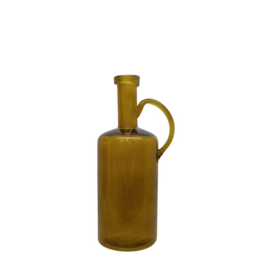 Gallery Direct Accessories - Handblown Amber Glass Bottle Vase