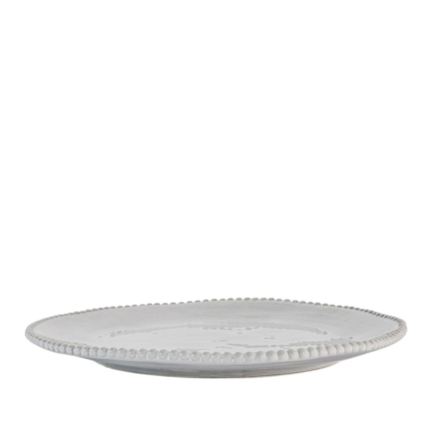 Gallery Direct Accessories - Organic Beaded Dinner Plate White (4pk)
